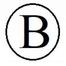 Бусины с буквами белые круглые B